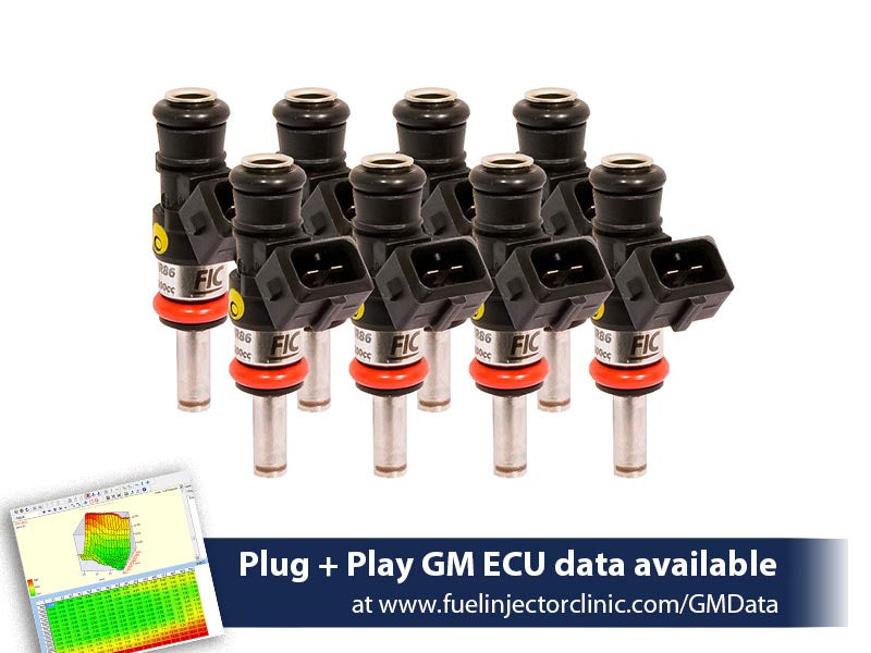 1200cc (130 lbs/hr at OE 58 PSI fuel pressure) FIC Fuel Injector Clinic Injector Set for LS3, LS7, LSA, L76, L92, and L99 engines (High-Z) (is303-1200h)