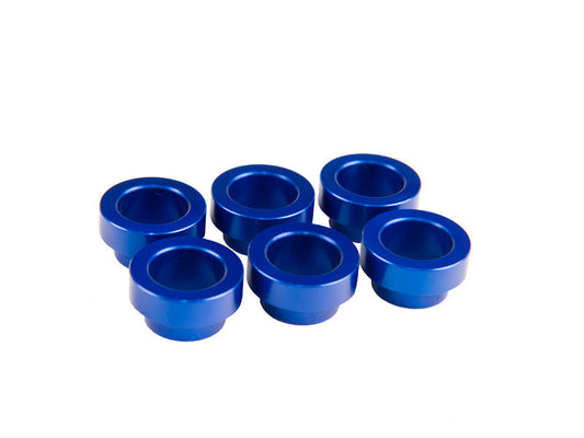 6 x FIC blue anodized Toyota Supra manifold bungs (bu-supra-spacer-6a)