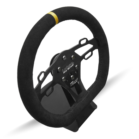 LOTSE PRO STREET COATED IN SUEDE / YELLOW STRIPE Steering Wheel