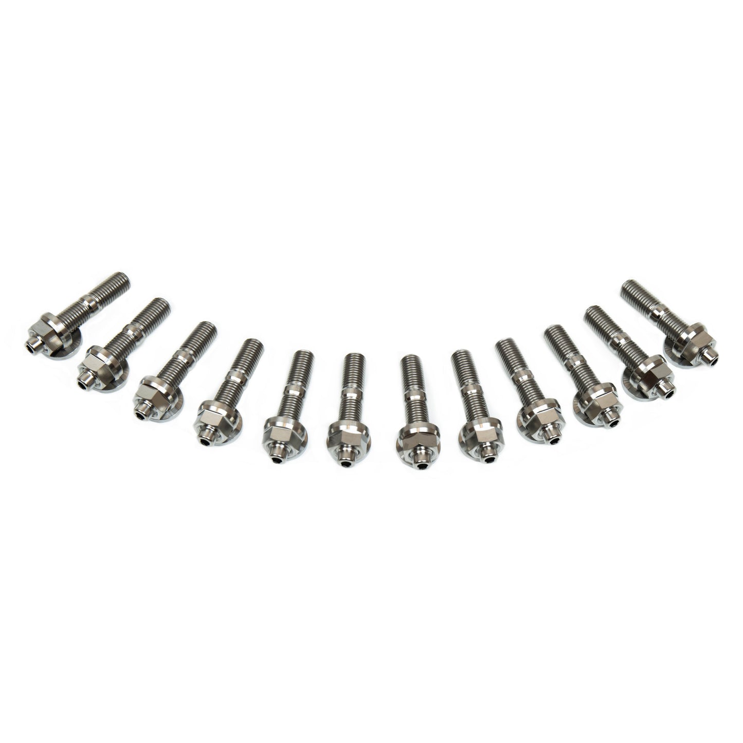 SpeedFactory Racing Toyota 1JZ/2JZ Exhaust Manifold Titanium Stud Kit - 6pt Nuts